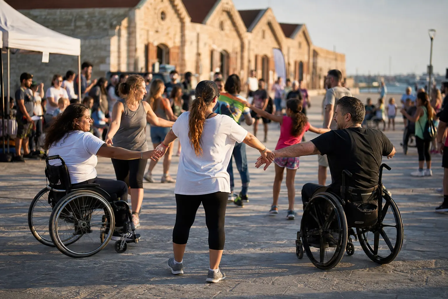 Editorial image of inclusive cultural activities at Limassol Old Port for Access For All Festival