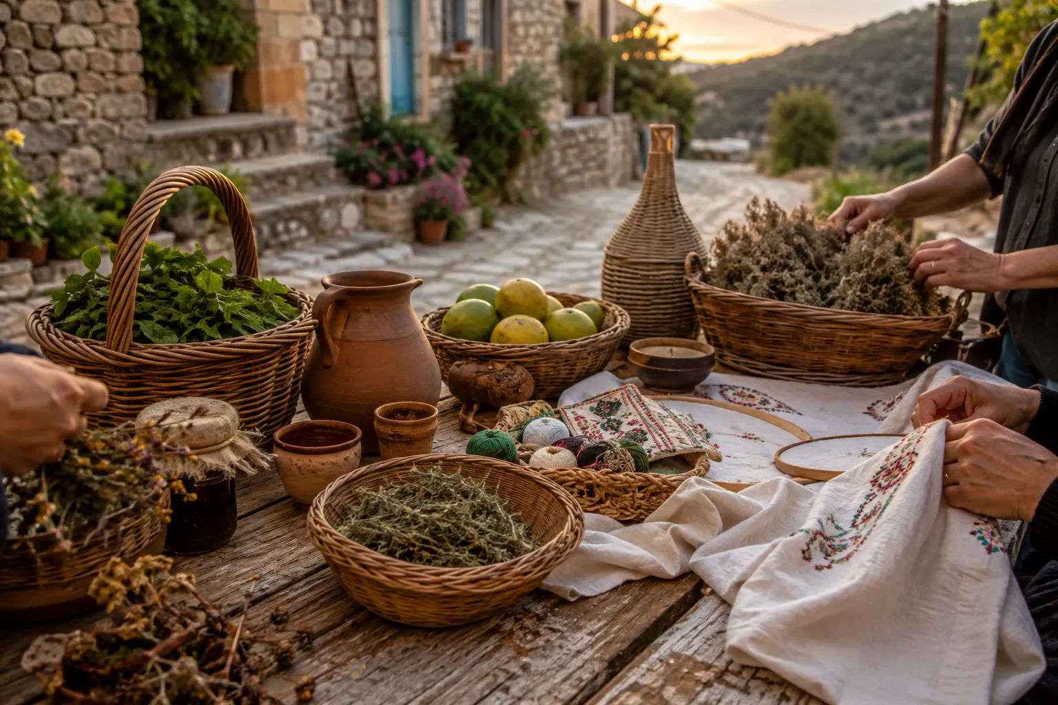 Editorial image of traditional village products and crafts for the Faratsaina Festival