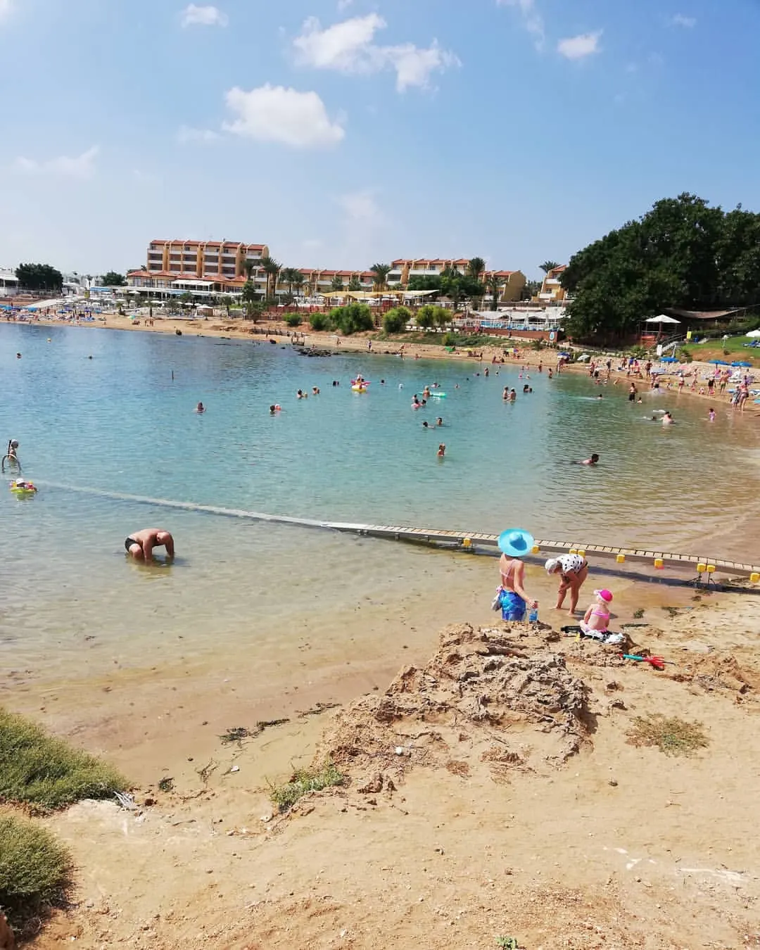 Luma beach below Ayios Nikolaos church at Protaras