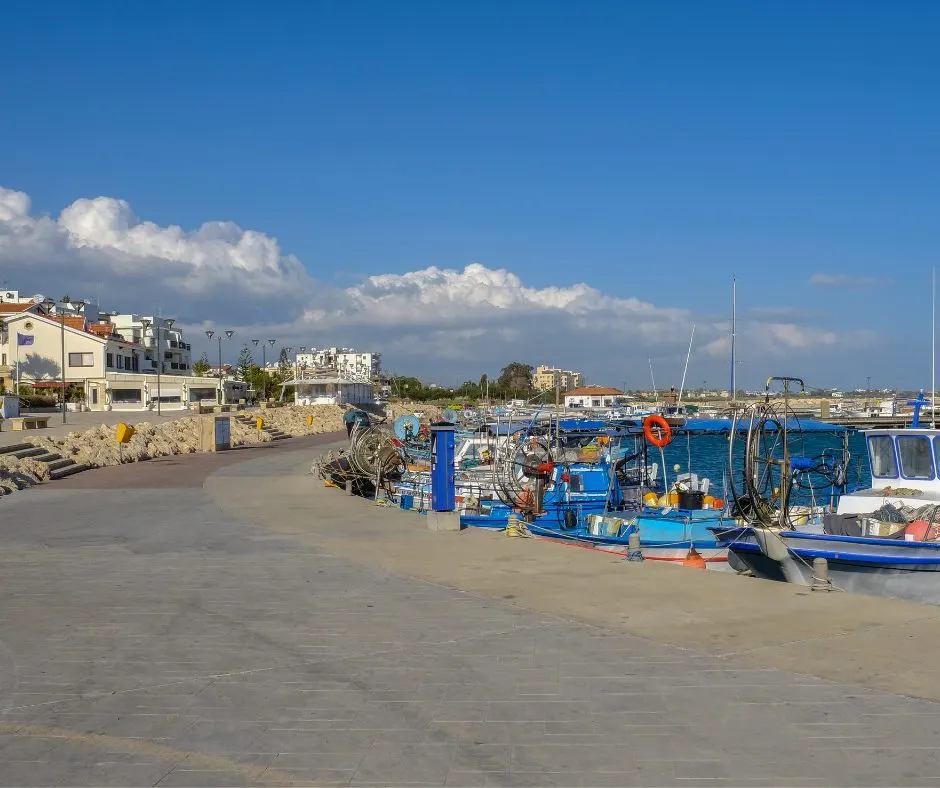 The coast at Zygi looking out to the Mediterranean